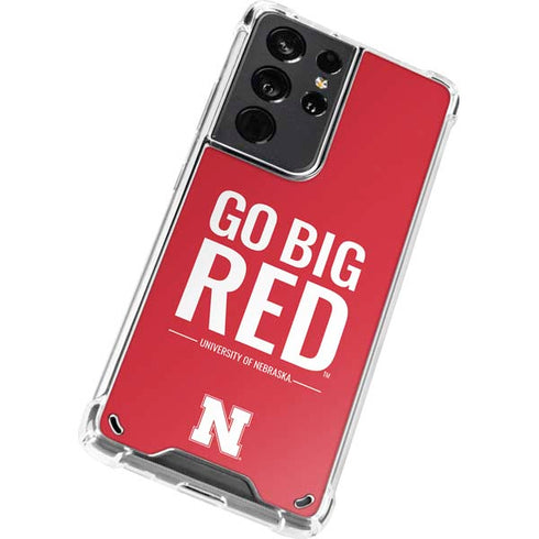 University of Nebraska Go Big Red Galaxy S21 Ultra 5G Clear Case